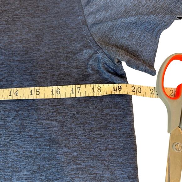 Alfani Stretch Blue Polo Shirt Classic Versatile Wardrobe Staple Marled Knit - Picture 9 of 15